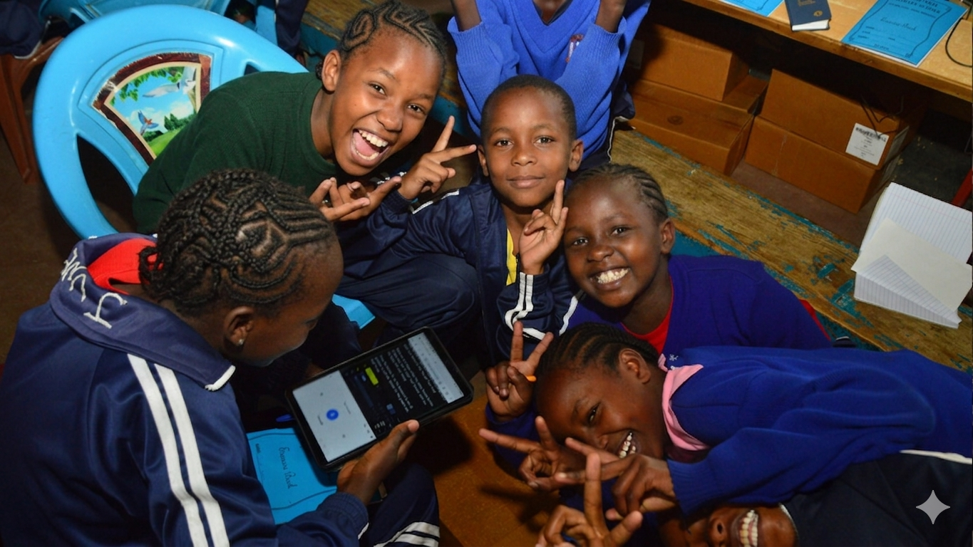 Card creation Kenya school (anonymized)